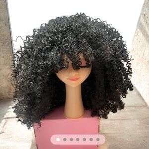 Curly Black Wig for Women